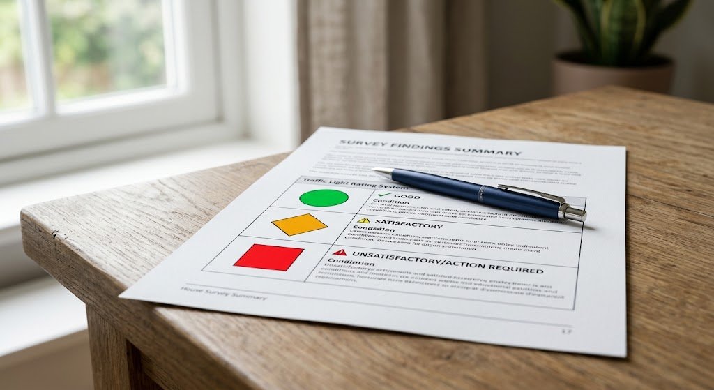 House survey report highlighting property defects in Merseyside