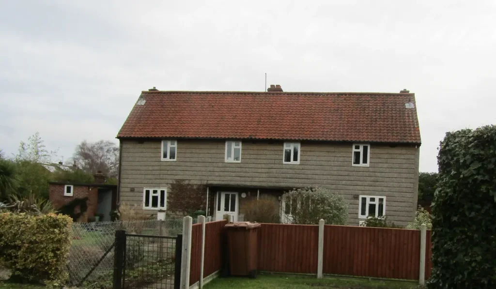 Non standard construction example, a semi detached Airey house built from precast reinforced concrete