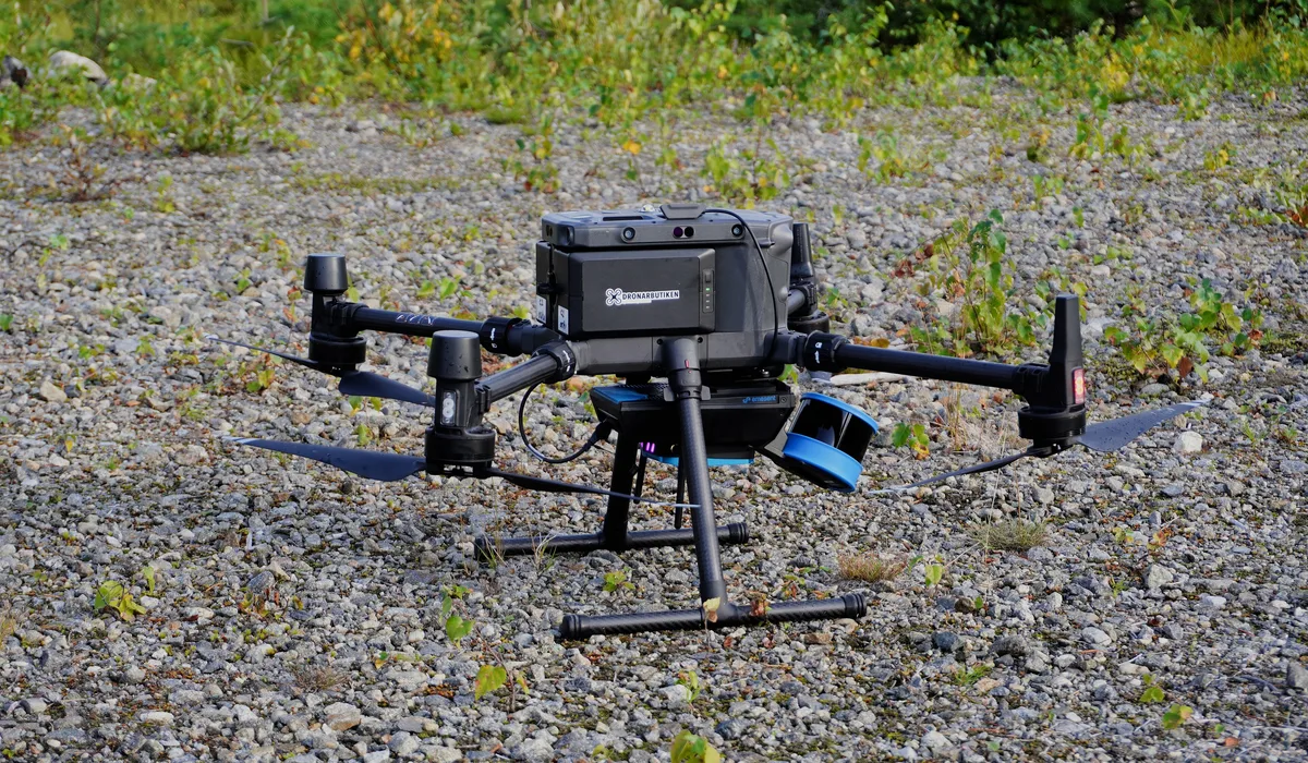 Surveying drones with a LiDAR sensor ready for a site survey